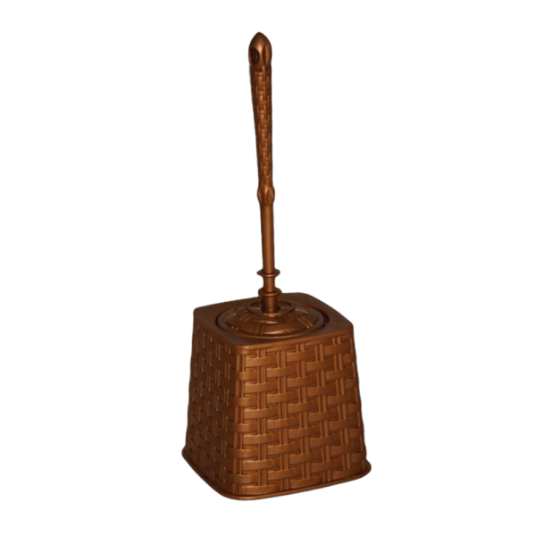 Bianca Rattan Toilet Plastic Brush with Cover 3MPlast
