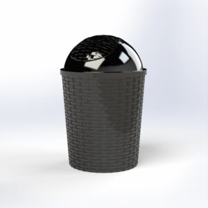 Maldives | Dustbin With Cover 15L - Black