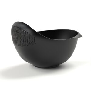 Peak | 2-in-1 Rice Strainer and Bowl - Black