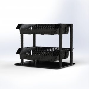 Tornado 2 | 2 Level Dish Drying Rack - Black