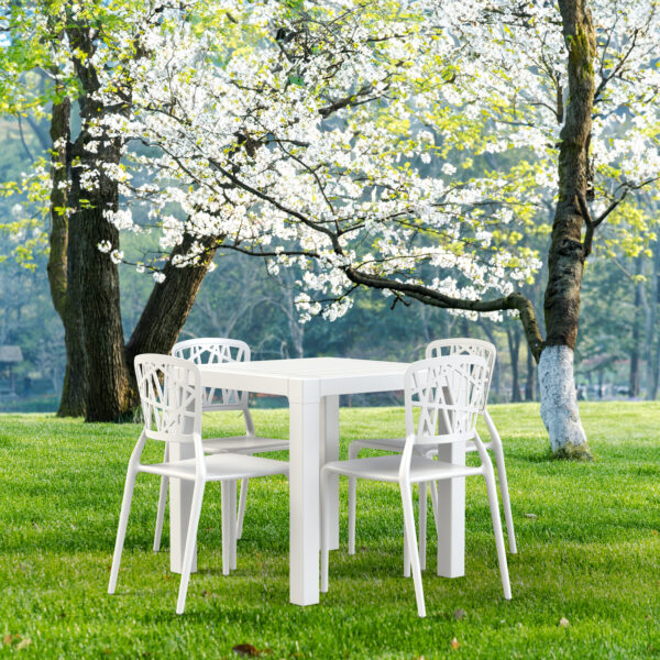 Beirut Set | 4 Chairs & Square Table