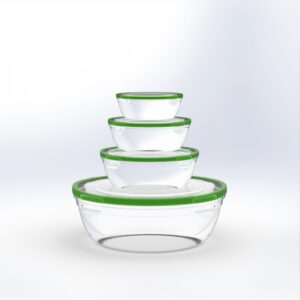 Tick & Lock | 4 Pcs Round Airtight Tupperware / Container set