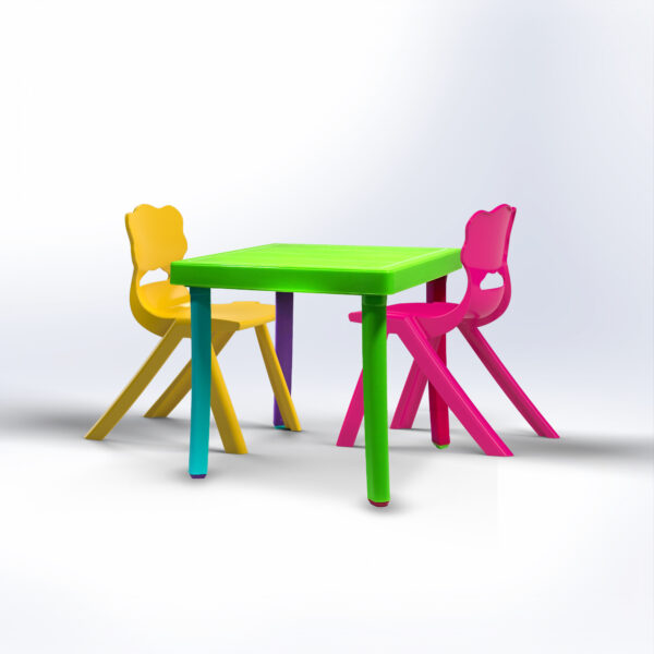 Kids Set | Square Table & 2 Chairs – 3MPLAST